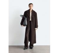 & Other Stories - Cappotto lungo marrone in lana con cintura XS