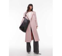 & Other Stories - Cappotto midi oversize in misto lana rosa con abbottonatura asimmetrica XS