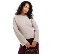 & Other Stories - Cardigan in misto lana e alpaca color talpa chiaro con bottoni-Neutro M