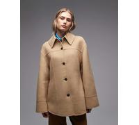 & Other Stories - Giacca corta in misto lana marrone con colletto XS