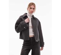 & Other Stories - Giacca corta in twill misto lana color grigio scuro XS