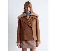 & Other Stories - Giacca doppiopetto corta con polsini con cinturini marrone M