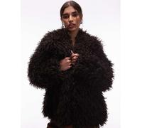 & Other Stories - Giacca marrone in pelliccia sintetica a pelo lungo S