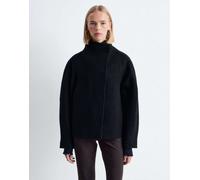 & Other Stories - Giacca taglio corto nera in lana con collo alto-Nero L