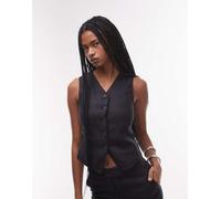 & Other Stories - Gilet nero aderente in lino in coordinato 34