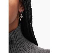 & Other Stories - Orecchini a cerchio argentati a forma di fiocco-Argento No Size