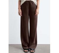 & Other Stories - Pantaloni a fondo ampio in raso marrone cioccolato 36