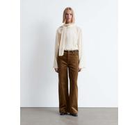 & Other Stories - Pantaloni a fondo ampio in velluto a coste marrone moka con 5 tasche 38