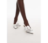 & Other Stories - Scarpe con tacco a spillo da sposa bianche con fiocco in strass e cinturino sul retro-Bianco 36