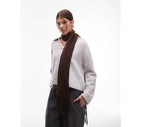 & Other Stories - Sciarpa premium in lana marrone con frange No Size