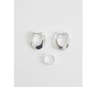 & Other Stories - Set di orecchini argento a cerchio ed ear cuff con design attorcigliato No Size