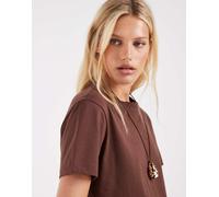 & Other Stories - T-shirt a maniche corte comoda marrone cioccolato S