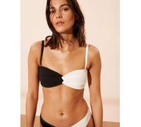 & Other Stories - Top bikini a fascia nero e bianco con incrocio sul davanti e spalline e imbottitura rimovibili 36