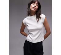 & Other Stories - Top slim fit in jersey bianco con maniche ad aletta L