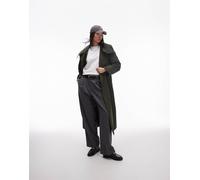 & Other Stories - Trench verde scuro doppiopetto con collo a imbuto e cintura XS