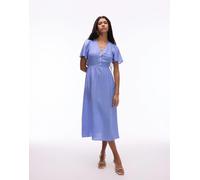 & Other Stories - Vestito al polpaccio blu con stampa a pois bianchi con manica con volant-Multicolore 34