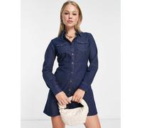 & Other Stories - Vestito camicia corto in denim blu scuro 34