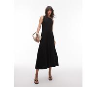 & Other Stories - Vestito lungo in maglina nero con scollo a barchetta L