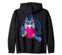 Otherkin Therian Girl Fox Lady Furries Peloso Orecchio Alter Kin Felpa con Cappuccio