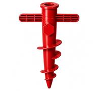 OTHERWISETRIVIAL Picchetto per Ombrellone con Trivella per Spiaggia, Supporto Anti-Vento per Sabbia e Terra, Disponibile in Varie colorazioni (472 Rosso)