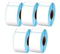 Othim 5 rotoli di etichette termiche dirette per spedizioni, larghezza 40 mm, altezza 20 mm-80 mm, impermeabili e adesive, 40 × 80 mm × 500