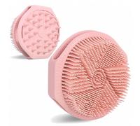 OTHIX Spugna esfoliante per il corpo in silicone 2 in 1, esfoliante e massaggiatore per cuoio capelluto per doccia, tutti i tipi di pelle, schiuma bene, facile da pulire, 1 pezzo (rosa)