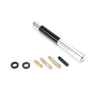 Othmro 12 cm Lunghezza Fibra di Carbonio Modello A Vite Auto Antenna Decorativa Antenna Argento Nero 1 pz