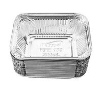 Othmro 14 x 10,9 x 4,3 cm, padelle usa e getta, 33 contenitori per alimenti in lamina di alluminio, 300 ml per cucinare, cuocere, riscaldare, conservare, preparare alimenti