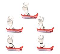Othmro 15Pcs MT18 Macchine da cucire industriali Extra Sottile Preciso Piede Presser Piede di Plastica Piatto Macchina da cucire Piedini per cucire Materiali spessi e fini Compatibile Rosso Argento