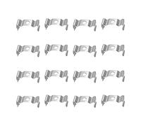Othmro 16Pcs 0.88In Lunghezza T4 Clip Staffa Gancio per Tubo Luce LED 0.39In Larghezza 0.35In Altezza Lampada da Soffitto LED Fluorescente Tubo Luce di Ricambio Nichelato Gancio Tubo In Acciaio