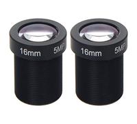 Othmro 2 obiettivi per fotocamera da 16 mm 5 MP F2.0 Pixel, obiettivo per telecamera WiFi di sicurezza, grandangolo da 1/2,5 pollici per fotocamera M12 diametro filettato per telecamera IP obiettivo