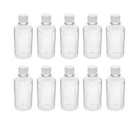 Othmro 250 ml Laboratorio di Plastica Reagente Chimico Bottiglia Piccola Bocca Liquido/Solido Contenitore di Immagazzinaggio Bottiglie Chiara Manomissione Evidente Tappi Bianchi 10pcs