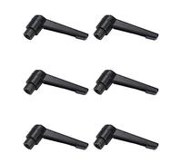 Othmro 6 pz leva di serraggio maniglia M6 filettatura pulsante a cricchetto leva a scatto, in lega di alluminio regolabile pulsante maniglia di bloccaggio con perno filettato maschio M6 * (50 ° M6)