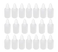 Othmro Bottiglie contagocce in plastica per occhi da laboratorio in PE da 1,5 once 20 pezzi, contagocce liquido per occhi da 50 ml bocca sottile tramite bottiglia di stoccaggio con guarnizione per