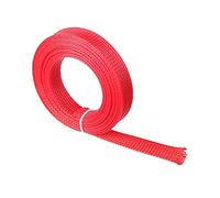 Othmro Cavo flessibile espandibile in PET, larghezza 18 mm, protegge TV, audio, cavo PC da animali domestici, rosso, 1 pezzo
