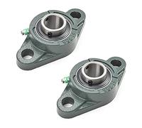 Othmro Cuscinetti a blocchetto di cuscino UCFL205, cuscinetti flangiati con diametro di foro da 2,5 cm, in acciaio ghisa, cuscinetti autoallineanti con flangia con blocco a vite