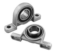 Othmro Cuscinetto a sfere montato su blocchetto di cuscino KP005, 1 " ID cuscinetto a sfere flangiato montato a sfera, cuscinetto in acciaio e ghisa Set di cuscinetti autoallineanti con blocco a vite