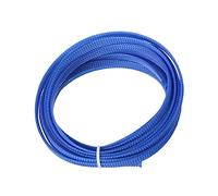 Othmro Guaina flessibile in rete metallica in PET espandibile, 5 m, blu, per cavi audio TV e PC da animali domestici che masticano e strappano