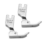 Othmro P36LN - Piedino per macchina da cucire industriale, in acciaio, ideale per accessori di ricambio, colore argento, 1 pezzo 2 pezzi in acciaio P58N.