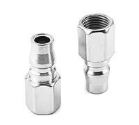 Othmro Tubo di Pressione Dell'aria A Scollegamento Rapido Accoppiatore Set Pressione D'aria Argento Diametro Interno 5.5mm PF20 2 pz