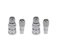Othmro Tubo di Pressione Dell'aria Scollegamento Rapido Accoppiatore Set Pressione D'aria Argento Diametro Interno 6.5mm SP30+PP30 2 pz