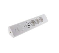 Otio - Multipresa angolare 3P 16A + 1P 16A laterale + 2 USB parafulmine da cablare