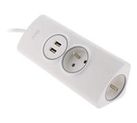 Otio, presa angolare 2P 16A + 2 USB precablata