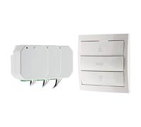 Otio - Set Tapparelle Elettriche Telecomandate - Modello 1 Telecomando + 3 Moduli - Plastica - Compatibilità con Gateway e App Mobile OtioHome, Controllo Centralizzato 10 Dispositivi - Bianco