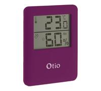Otio - Termometro igrometro magnetico con display LCD, colore: viola