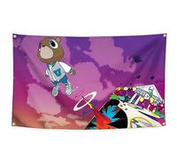OTIPIE Kanye - Arazzo con copertina per album musicali, 90 x 152 cm, decorazione da parete per camera da letto, dormitorio universitario, decorazione per esterni, feste, casa, camera da letto,