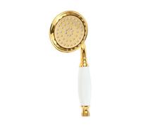OTKSMDYY 1 Soffione Doccia A Parete, Accessorio For Il Bagno A Risparmio Idrico, In Acciaio Inox E Ceramica, Soffione Doccia Portatile(Gold)