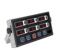 OTKSMDYY 8B Calculagraph Cucina Orologio Timer A 4 Canali Alimentazione 220 V 8 Schermi Scuoti Il Cestino for Ricordare Gli Accessori da Cucina(6 Channel Timer)