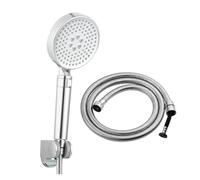 OTKSMDYY Compatibile Con Ciencia 2 Funzioni Di Uscita Dell'acqua, Doccetta Ad Alta Pressione Con Modalità Pausa E Supporto For Tubo Flessibile, Finitura Cromata(Shower set chrome)