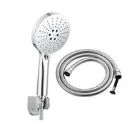 OTKSMDYY Compatibile Con Il Set Doccia A Tre Funzioni Ciencia, Tubo Flessibile Antideflagrante Ad Alta Pressione E Supporto In Plastica ABS, Cromato For Il Bagno.(Shower set chrome)